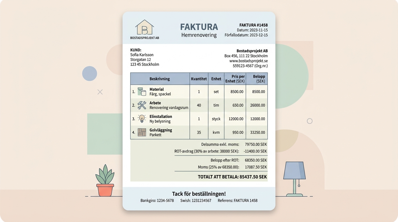 Hur fungerar ROT på fakturan? En komplett guide