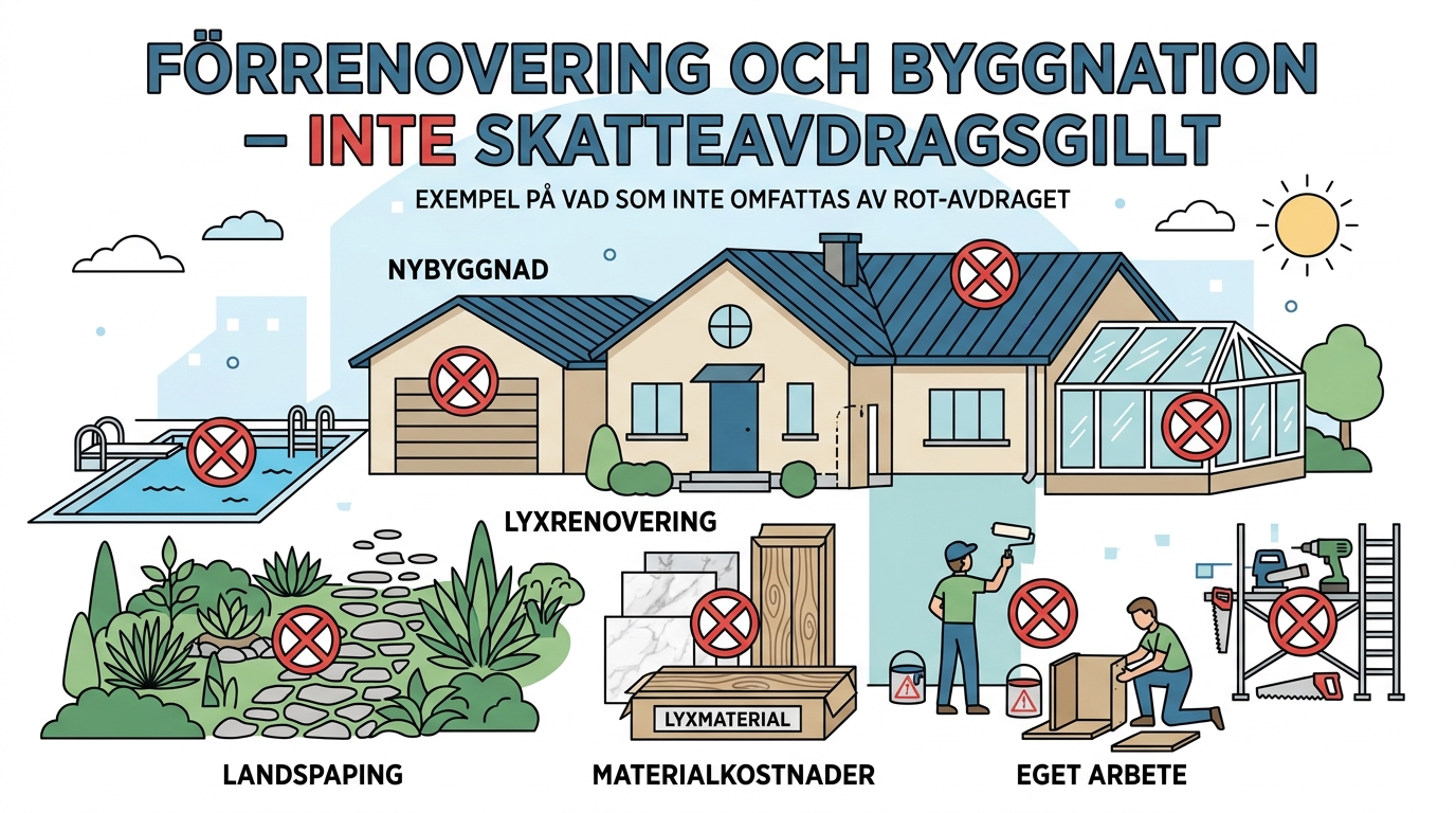 Vad omfattas inte av ROT? Den kompletta guiden